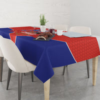 Personalized Chile Independence Day Tablecloth Chilean Code 56 Copihue Flowers
