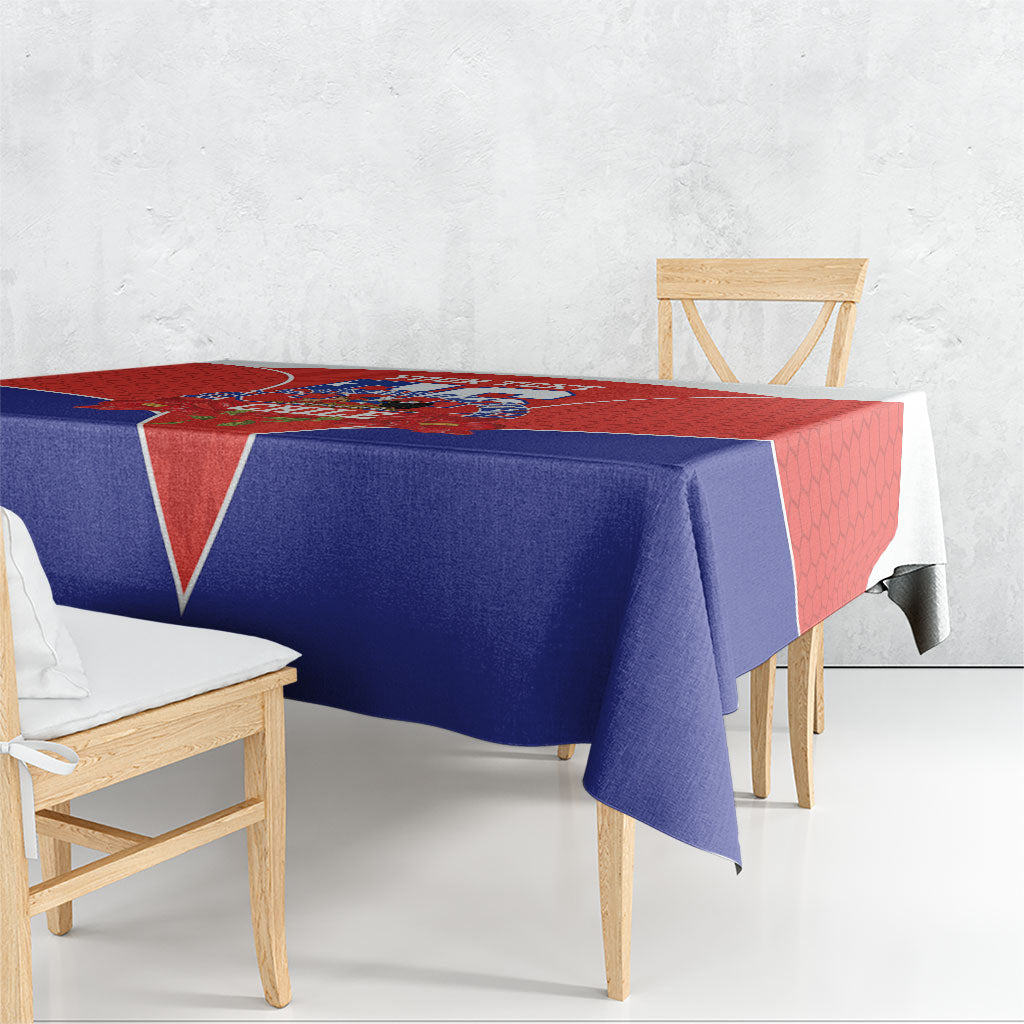 Personalized Chile Independence Day Tablecloth Chilean Code 56 Copihue Flowers
