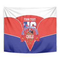 Personalized Chile Independence Day Tapestry Chilean Code 56 Copihue Flowers