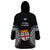 Fiji Rugby Wearable Blanket Hoodie 2023 Fijian Tapa Pattern World Cup Black - Wonder Print Shop