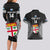 Custom Fiji Rugby Couples Matching Long Sleeve Bodycon Dress and Hawaiian Shirt 2023 Fijian Tapa Pattern World Cup Black - Wonder Print Shop