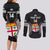 Custom Fiji Rugby Couples Matching Long Sleeve Bodycon Dress and Long Sleeve Button Shirts 2023 Fijian Tapa Pattern World Cup Black - Wonder Print Shop