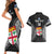 Custom Fiji Rugby Couples Matching Short Sleeve Bodycon Dress and Hawaiian Shirt 2023 Fijian Tapa Pattern World Cup Black - Wonder Print Shop