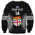 Custom Fiji Rugby Sweatshirt 2023 Fijian Tapa Pattern World Cup Black - Wonder Print Shop