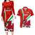 Wales Rugby Couples Matching Long Sleeve Bodycon Dress and Hawaiian Shirt 2023 World Cup Cymru Curve Style - Wonder Print Shop