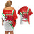 Wales Rugby Couples Matching Off Shoulder Short Dress and Hawaiian Shirt 2023 World Cup Cymru Curve Style - Wonder Print Shop