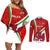 Wales Rugby Couples Matching Off Shoulder Short Dress and Long Sleeve Button Shirts 2023 World Cup Cymru Curve Style - Wonder Print Shop