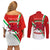 Wales Rugby Couples Matching Off Shoulder Short Dress and Long Sleeve Button Shirts 2023 World Cup Cymru Curve Style - Wonder Print Shop