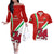 Wales Rugby Couples Matching Off The Shoulder Long Sleeve Dress and Hawaiian Shirt 2023 World Cup Cymru Curve Style - Wonder Print Shop