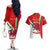 Wales Rugby Couples Matching Off The Shoulder Long Sleeve Dress and Hawaiian Shirt 2023 World Cup Cymru Curve Style - Wonder Print Shop