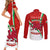 Wales Rugby Couples Matching Short Sleeve Bodycon Dress and Long Sleeve Button Shirts 2023 World Cup Cymru Curve Style - Wonder Print Shop