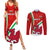 Wales Rugby Couples Matching Summer Maxi Dress and Long Sleeve Button Shirts 2023 World Cup Cymru Curve Style - Wonder Print Shop