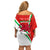 Wales Rugby Off Shoulder Short Dress 2023 World Cup Cymru Curve Style - Wonder Print Shop