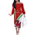 Wales Rugby Off The Shoulder Long Sleeve Dress 2023 World Cup Cymru Curve Style - Wonder Print Shop