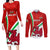 Custom Wales Rugby Couples Matching Long Sleeve Bodycon Dress and Long Sleeve Button Shirts 2023 World Cup Cymru Curve Style - Wonder Print Shop