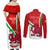 Custom Wales Rugby Couples Matching Off Shoulder Maxi Dress and Long Sleeve Button Shirts 2023 World Cup Cymru Curve Style - Wonder Print Shop