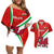 Custom Wales Rugby Couples Matching Off Shoulder Short Dress and Hawaiian Shirt 2023 World Cup Cymru Curve Style - Wonder Print Shop