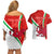 Custom Wales Rugby Couples Matching Off Shoulder Short Dress and Hawaiian Shirt 2023 World Cup Cymru Curve Style - Wonder Print Shop