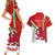 Custom Wales Rugby Couples Matching Short Sleeve Bodycon Dress and Hawaiian Shirt 2023 World Cup Cymru Curve Style - Wonder Print Shop