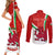 Custom Wales Rugby Couples Matching Short Sleeve Bodycon Dress and Long Sleeve Button Shirts 2023 World Cup Cymru Curve Style - Wonder Print Shop