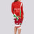 Custom Wales Rugby Long Sleeve Bodycon Dress 2023 World Cup Cymru Curve Style - Wonder Print Shop