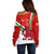 Custom Wales Rugby Off Shoulder Sweater 2023 World Cup Cymru Curve Style - Wonder Print Shop