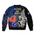 New Zealand And France Rugby Bomber Jacket All Black With Les Bleus Together 2023 World Cup - Wonder Print Shop