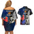 New Zealand And France Rugby Couples Matching Off Shoulder Short Dress and Hawaiian Shirt All Black With Les Bleus Together 2023 World Cup - Wonder Print Shop