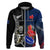 New Zealand And France Rugby Hoodie All Black With Les Bleus Together 2023 World Cup - Wonder Print Shop