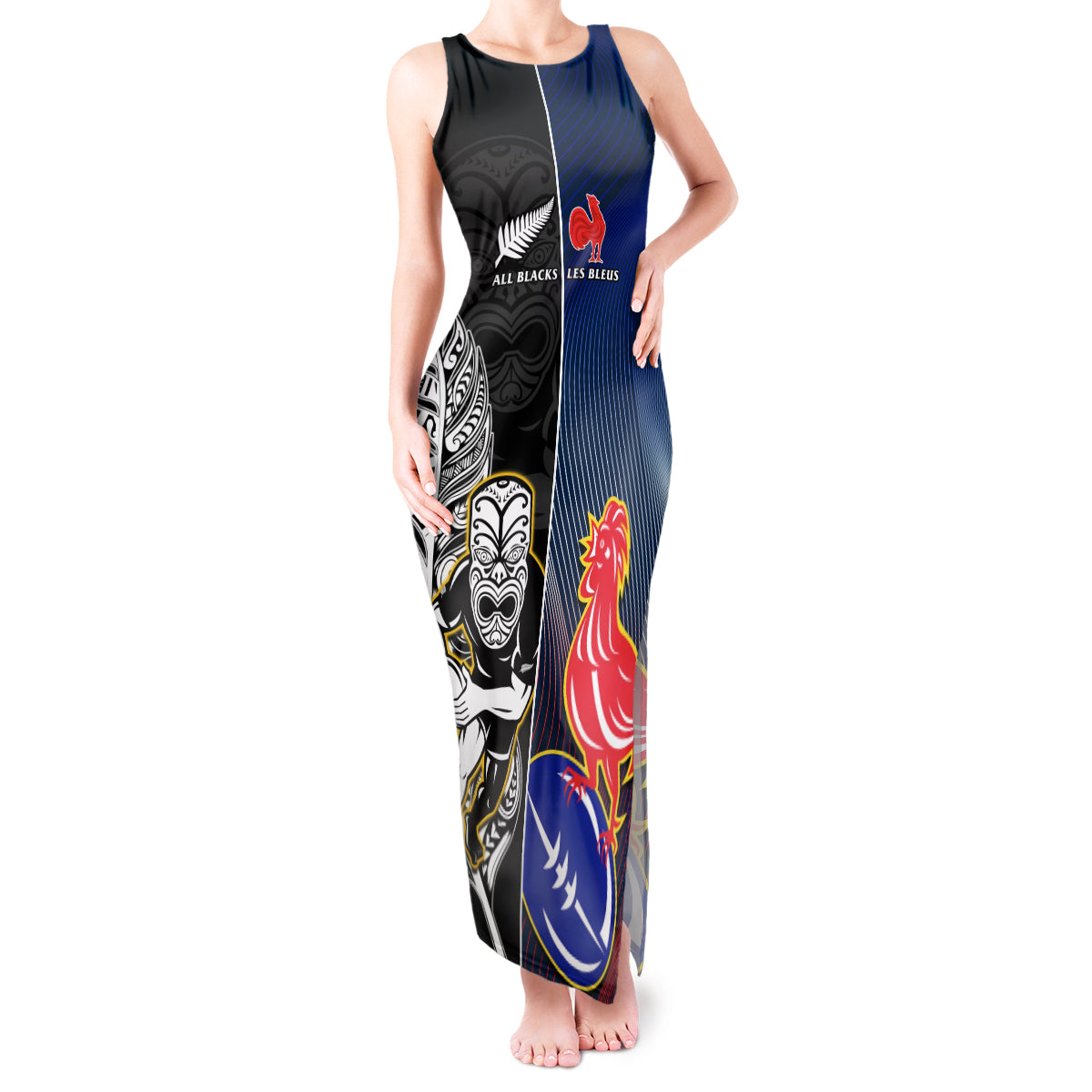 new-zealand-and-france-rugby-tank-maxi-dress-all-black-with-les-bleus-together-2023-world-cup