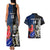 Custom New Zealand And France Rugby Couples Matching Tank Maxi Dress and Hawaiian Shirt All Black With Les Bleus Together 2023 World Cup - Wonder Print Shop