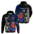 Custom New Zealand And France Rugby Hoodie All Black With Les Bleus Together 2023 World Cup - Wonder Print Shop