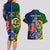 South Africa And France Rugby Couples Matching Long Sleeve Bodycon Dress and Hawaiian Shirt Springboks With Les Bleus Together 2023 World Cup - Wonder Print Shop