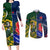 South Africa And France Rugby Couples Matching Long Sleeve Bodycon Dress and Long Sleeve Button Shirts Springboks With Les Bleus Together 2023 World Cup - Wonder Print Shop