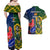 South Africa And France Rugby Couples Matching Off Shoulder Maxi Dress and Hawaiian Shirt Springboks With Les Bleus Together 2023 World Cup - Wonder Print Shop