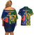 South Africa And France Rugby Couples Matching Off Shoulder Short Dress and Hawaiian Shirt Springboks With Les Bleus Together 2023 World Cup - Wonder Print Shop