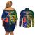 South Africa And France Rugby Couples Matching Off Shoulder Short Dress and Long Sleeve Button Shirts Springboks With Les Bleus Together 2023 World Cup - Wonder Print Shop