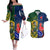 South Africa And France Rugby Couples Matching Off The Shoulder Long Sleeve Dress and Hawaiian Shirt Springboks With Les Bleus Together 2023 World Cup - Wonder Print Shop