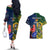 South Africa And France Rugby Couples Matching Off The Shoulder Long Sleeve Dress and Hawaiian Shirt Springboks With Les Bleus Together 2023 World Cup - Wonder Print Shop