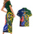 South Africa And France Rugby Couples Matching Short Sleeve Bodycon Dress and Hawaiian Shirt Springboks With Les Bleus Together 2023 World Cup - Wonder Print Shop