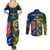 South Africa And France Rugby Couples Matching Summer Maxi Dress and Long Sleeve Button Shirts Springboks With Les Bleus Together 2023 World Cup - Wonder Print Shop