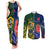 South Africa And France Rugby Couples Matching Tank Maxi Dress and Long Sleeve Button Shirts Springboks With Les Bleus Together 2023 World Cup - Wonder Print Shop