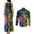 South Africa And France Rugby Couples Matching Tank Maxi Dress and Long Sleeve Button Shirts Springboks With Les Bleus Together 2023 World Cup - Wonder Print Shop