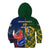 South Africa And France Rugby Kid Hoodie Springboks With Les Bleus Together 2023 World Cup - Wonder Print Shop