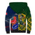 South Africa And France Rugby Sherpa Hoodie Springboks With Les Bleus Together 2023 World Cup - Wonder Print Shop