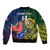 Custom South Africa And France Rugby Bomber Jacket Springboks With Les Bleus Together 2023 World Cup - Wonder Print Shop