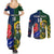 Custom South Africa And France Rugby Couples Matching Summer Maxi Dress and Long Sleeve Button Shirts Springboks With Les Bleus Together 2023 World Cup - Wonder Print Shop