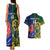 Custom South Africa And France Rugby Couples Matching Tank Maxi Dress and Hawaiian Shirt Springboks With Les Bleus Together 2023 World Cup - Wonder Print Shop