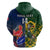 Custom South Africa And France Rugby Hoodie Springboks With Les Bleus Together 2023 World Cup - Wonder Print Shop