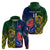 Custom South Africa And France Rugby Hoodie Springboks With Les Bleus Together 2023 World Cup - Wonder Print Shop